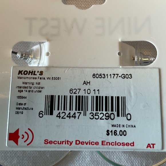 Nine West NWT Silver Tone Earrings - Picture 5 of 5